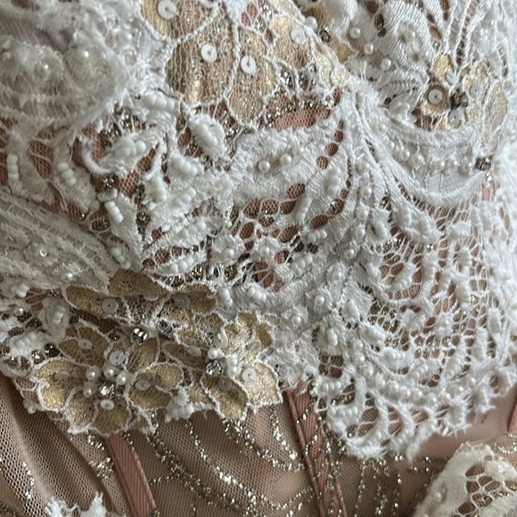 New Jovani Mini Wedding Evening Dress Sz 0 - Picture 6 of 6